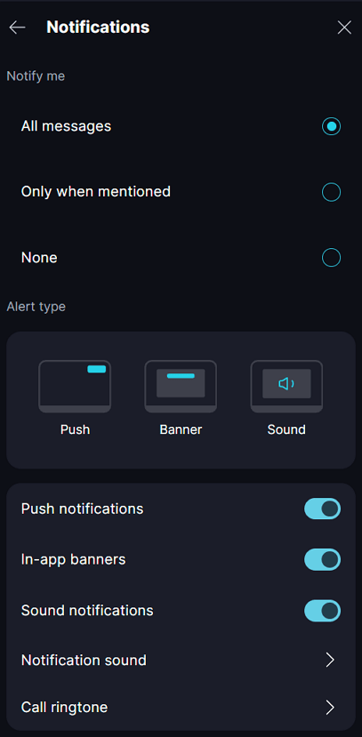Notifications · Desktop Go to 'Profile' / 'Notifications' to specify how and when you receive notifications and customize sound and….